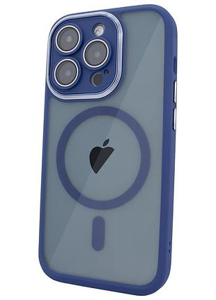 Чехол nofelet chrome для iphone 14 pro max с magsafe защитный синий для фото и видеосъемки