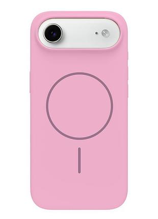 Чехол силиконовый magsafe для iphone 17 air розовый тонкий аксессуар для защиты телефона