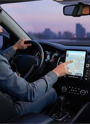 Сенсорная автомагнитола 9,5 дюймов 4 гб 64 гб 45 вт черный android gps bluetooth 9582a