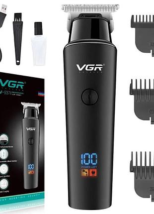 Акумуляторна машинка для стрижки з 3 насадками, vgr v-937 / професійна машинка для гоління