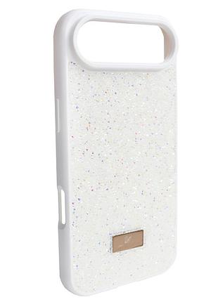 Чехол swarovski для iphone 17 белый стильный аксессуар для защиты и украшения телефона