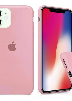 Чохол silicone full case для iphone 12 mini pink рожевий