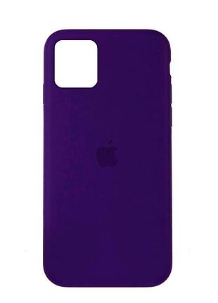 Чехол силиконовый противоударный для iphone 11 фиолетовый silicone case full cover