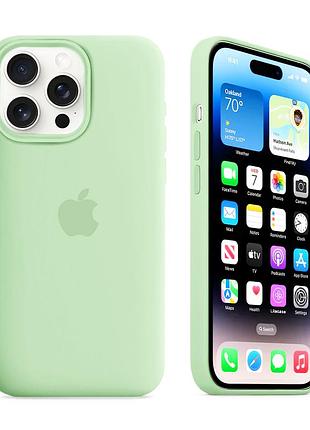 Чехол kassel silicone full case protective для iphone 16 pro max с микрофиброй фисташковый pistachio