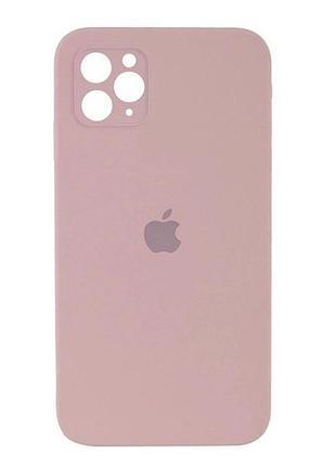 Чехол silicone case square защита камеры для iphone 12 pro противоударный розовый песок