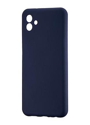 Чехол силиконовый противоударный для samsung a04 темно-синий