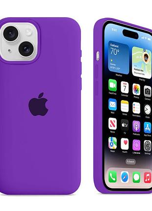 Чехол kassel silicone full case protective для iphone 13 с микрофиброй фиолетовый grape