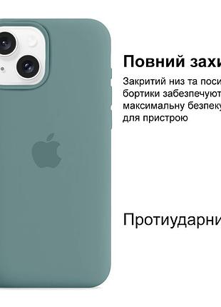 Чехол kassel silicone full case protective для iphone 14 с микрофиброй зеленый cactus 2
