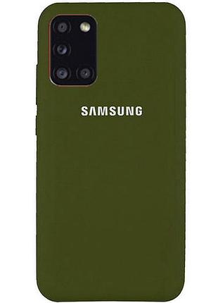 Чохол silicone case для samsung premium m51 khaki (25) зелений