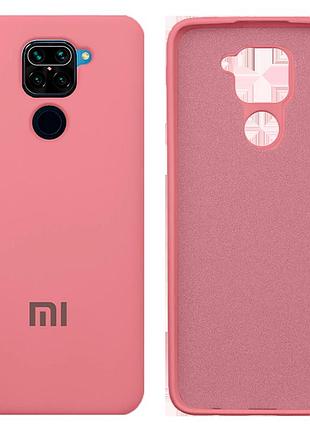 Чехол силиконовый full противоударный premium для xiaomi redmi note9 (4) pink розовый