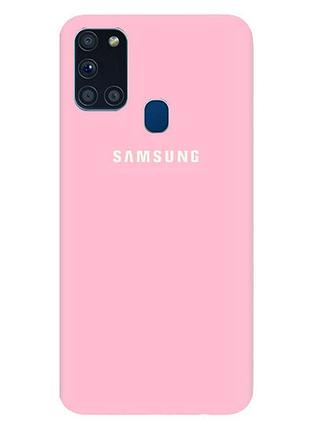 Чохол silicone case для samsung premium m31 light pink (17) рожевий