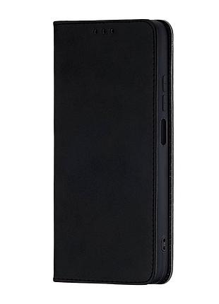 Чехол кожзам противоударный для redmi 12c/redmi 11a/poco c55 черный