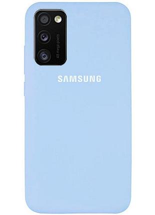Чехол silicone case для samsung premium note 20ultra lilac cream (11) голубой
