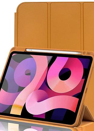 Чохол для ipad 10.2 коричневий із тримачем для олівця для захисту та зручності використання