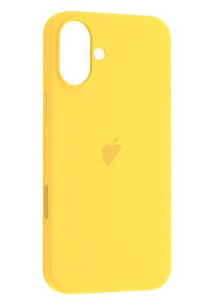 Чохол для iphone 16 plus силіконовий жовтий для захисту пристрою від пошкоджень