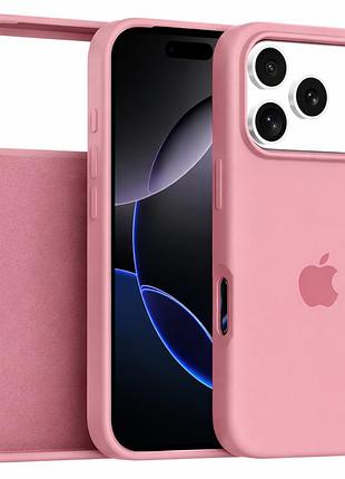 Чохол силіконовий протиударний для iphone 17 pro max light pink