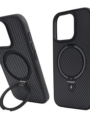 Чехол карбоновый nofelet carbon case с magsafe для iphone 16 pro черный защитный аксессуар для телефона