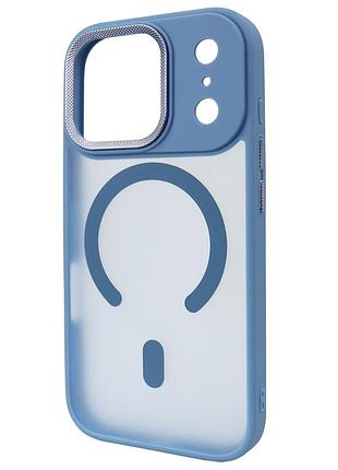 Чохол matt case з magsafe для iphone 17 pro захисний аксесуар синій для надійного захисту телефона