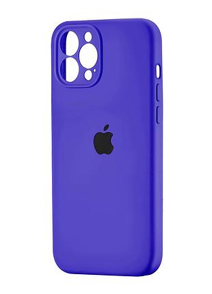 Чехол силиконовый противоударный для iphone 12 pro max защита камеры темно-синий