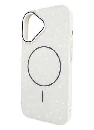Чохол для iphone 16 gleaming magsafe білий захисний аксесуар із магнітною зарядкою