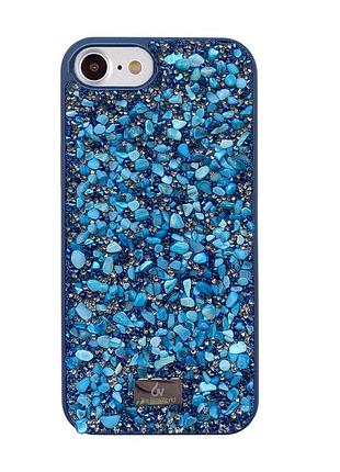 Чехол diamond the bling world case для iphone 8 (01) blue голубой
