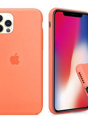 Чехол silicone full case для iphone 12 pro papaya оранжевый