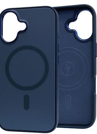 Чохол протиударний nofelet tech magsafe для iphone 16 plus із захистом камери синій