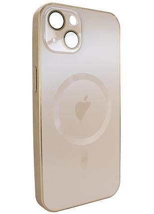 Чехол для iphone 15 ag titanium case с magsafe матовая защита камеры золотой цвет для стильного оформления