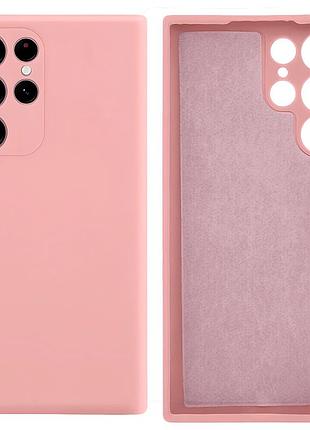 Чохол silicone full camera protective case для samsung s23 ultra (01) pink sand рожевий
