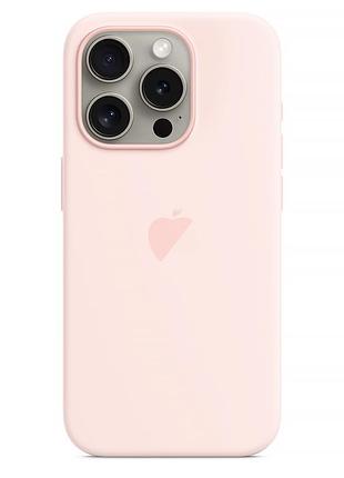 Чехол silicone case magsafe для iphone 15 pro розовый защитный аксессуар для стильного оформления