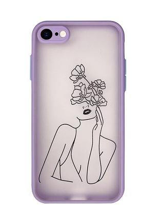 Чохол протиударний для iphone se 2020 (11) girlflowers дівчина квіти