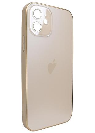 Чехол ag titanium case матовый для iphone 12 защитный аксессуар с золотым покрытием