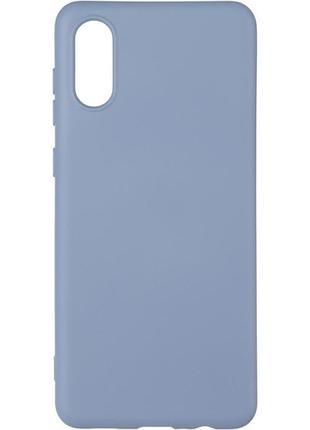 Чохол silicone case для samsung premium a02 azure (10) синій