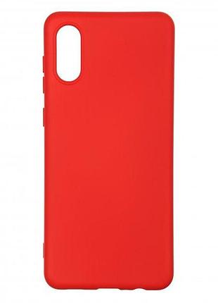 Чохол silicone case для samsung premium a02 camelia (15) світло-червоний