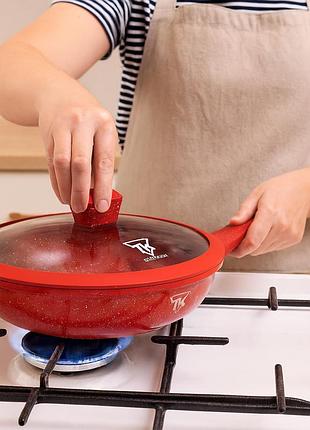 Набір каструль гранітний top kitchen тк00050 10 предметів з антипригарним покриттям для кухні