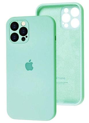 Чехол silicone full case camera protective для iphone 14 pro spearmint (35) мятный