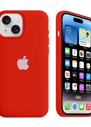 Чехол kassel silicone full case protective для iphone 13 с микрофиброй красный wine red