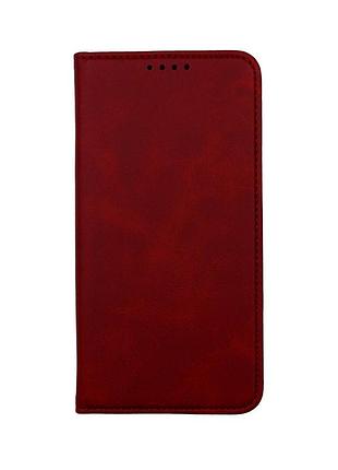 Чохол шкірозамінник premium протиударний для iphone 11 pro max темно-червоний