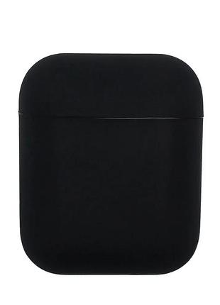 Чехол silicone case slim для airpods black (25) черный