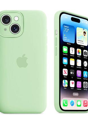 Чохол із захистом камери kassel silicone camera protective для iphone 15 (68) фісташковий pistachio