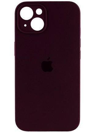 Чехол силиконовый противоударный защита камеры для iphone 14 цвет марун