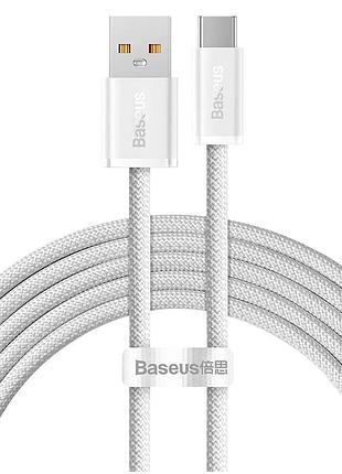 Кабель baseus dynamic 4 силіконова обплетення 100 w 2 м type-c/type-c білий