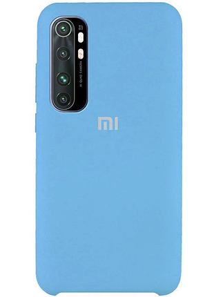 Чехол silicone case premium для xiaomi mi note10lite lilac cream (11) голубой