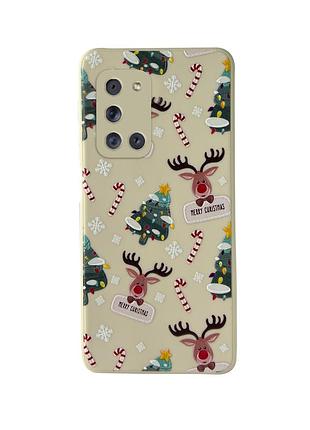 Чохол новорічний tpu для samsung a31 (09) ялинка merry christmas білий
