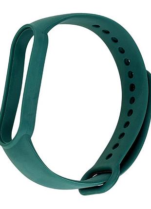 Ремешок силиконовый противоударный для mi band 5/6 цвет pine needle green
