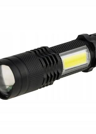Ліхтар ручний акумуляторний bl-525 з кейсом і usb зарядкою для кемпінгу полювання технічних потреб