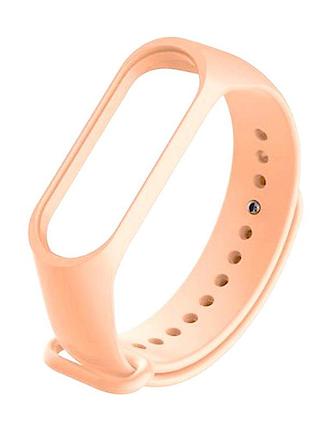 Ремешок силиконовый противоударный для mi band 5/6 розовый peach