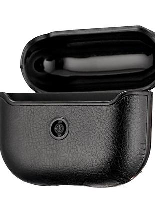 Чехол tpu/pu leather противоударный для airpods 3 черный