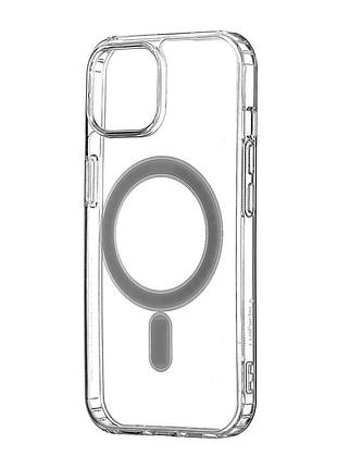 Чехол spigen ultra hybrid magsafe силикон противоударный для iphone 15 прозрачный