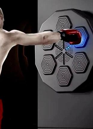 Музыкальная боксерская игра с подсветкой 40х40х7 5 см перчатки от usb черный ts-5555 для детей
